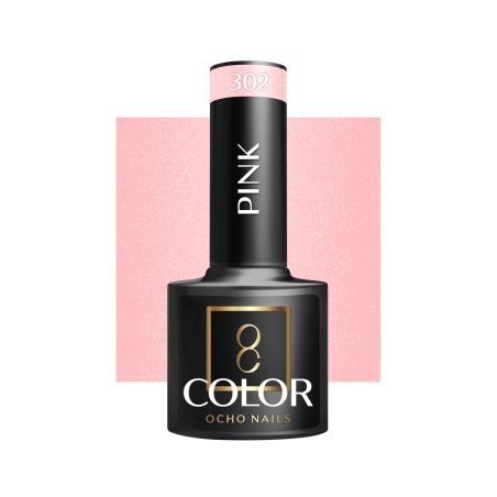 Professionele gellak OCHO NAILS pink 302 5 g voor UV LED manicure en salonstyling met langdurige nagelkleur