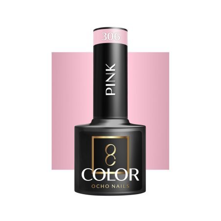 Professionele gellak OCHO NAILS pink 306 5 g voor UV LED manicure, salonstyling en langdurige roze nagelkleur