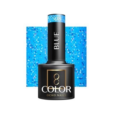 Gellak OCHO NAILS blue 508 5g voor UV LED manicure en professionele salonstyling met langdurige nagelkleur