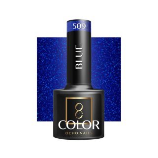 Professionele gellak OCHO NAILS blue 509, 5 g, voor UV LED-manicure en salonstyling met langdurige nagelkleur