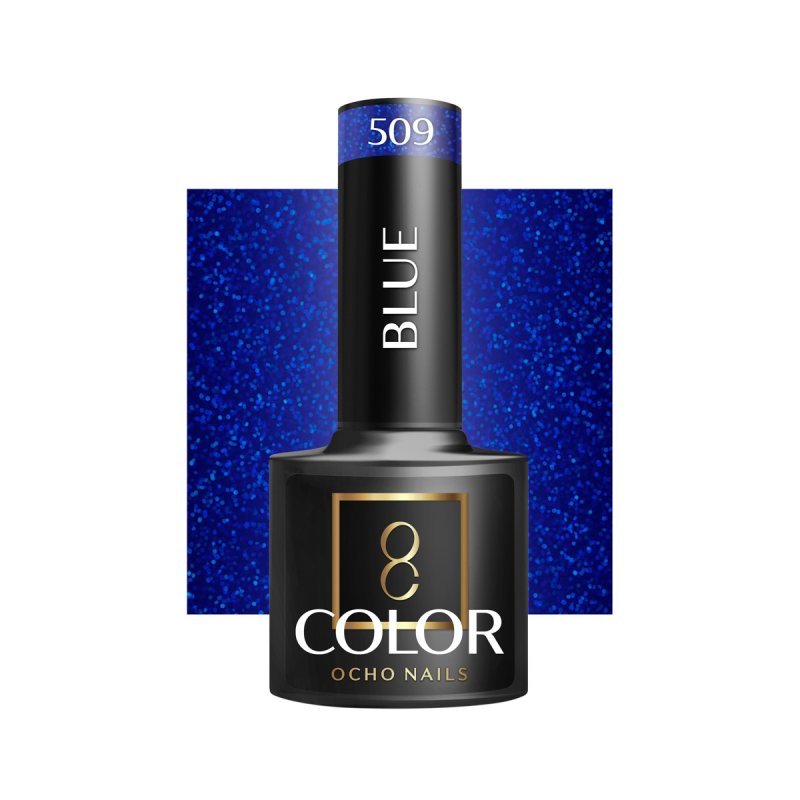 Professionele gellak OCHO NAILS blue 509, 5 g, voor UV LED-manicure en salonstyling met langdurige nagelkleur