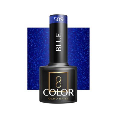 Professionele gellak OCHO NAILS blue 509, 5 g, voor UV LED-manicure en salonstyling met langdurige nagelkleur