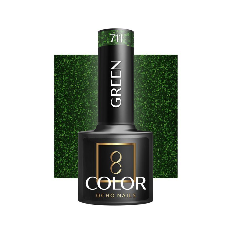 Professionele gellak OCHO NAILS green 711 5 g voor UV LED manicure, salonstyling en langdurige nagelkleur voor salons