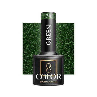 Professionele gellak OCHO NAILS green 711 5 g voor UV LED manicure, salonstyling en langdurige nagelkleur voor salons