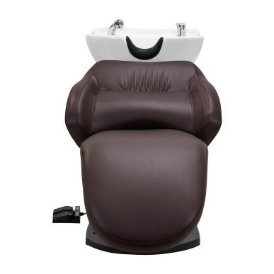 Elektrische kapperswasunit Gabbiano TRYCHO bruin met elektrische regeling voor salon en trichologische verzorging