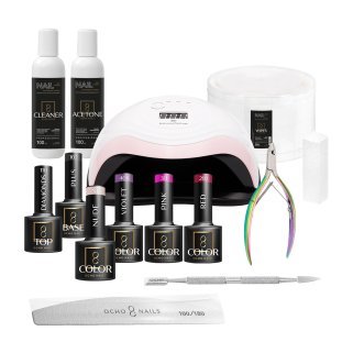Hybride manicure-startkit OCHO NAILS starterkit 1 voor training en professioneel salonwerk met georganiseerde werkvoorbereiding