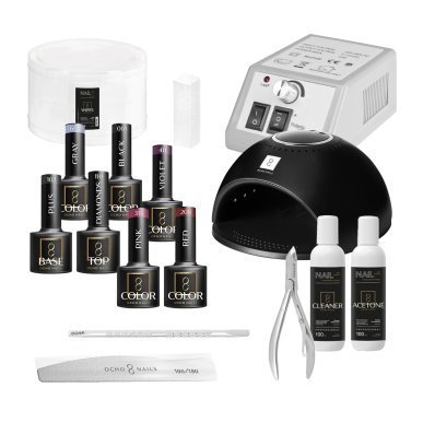 Hybride manicure starterkit OCHO NAILS 2 voor training en professioneel salonwerk met nette, herhaalbare resultaten