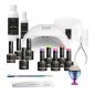 Gellak starterset OCHO NAILS 6 voor gelnagels met UV LED-lamp, base, top, kleur en accessoires voor nagelstyling