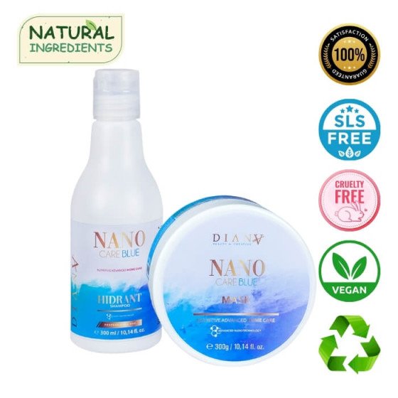 NanoCare Blue Set shampoo + haarmasker 300ml + 300g