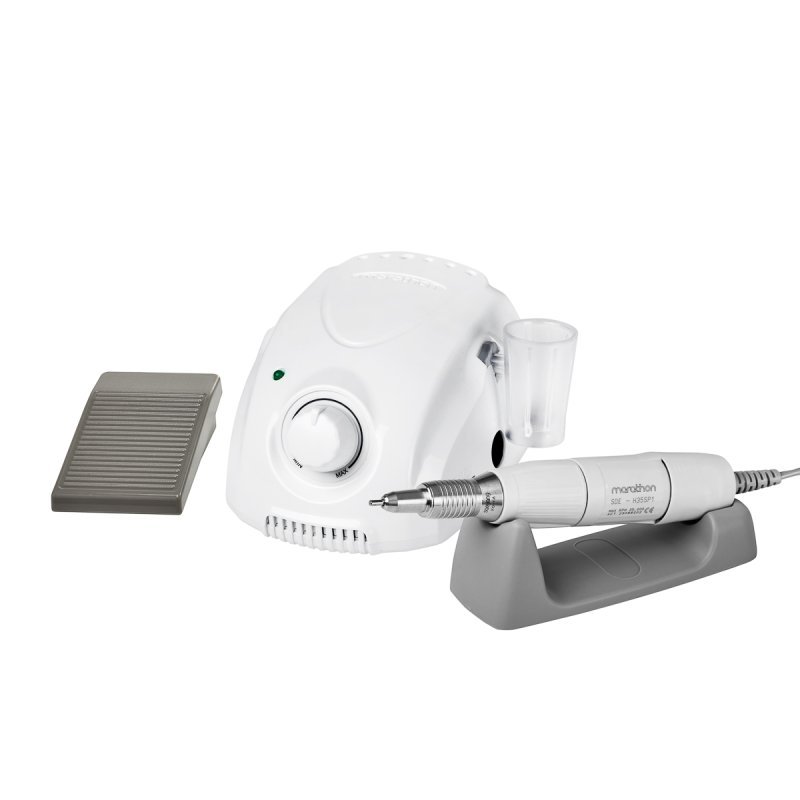 Professionele nagelfrees Saeyang Marathon 3 Champion wit H35LSP voor manicure, pedicure en professioneel salonwerk