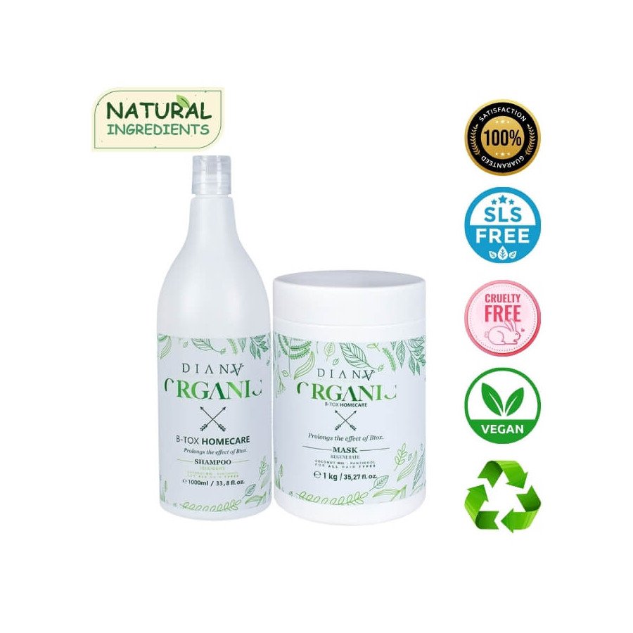 Btx ORGANIC Set shampoo + haarmasker 1000ml + 1000g