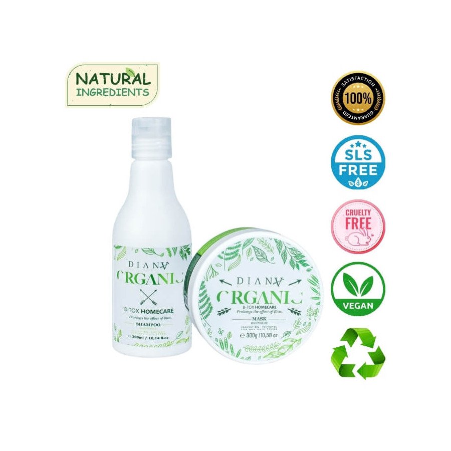 Btx ORGANIC Set shampoo + haarmasker 300ml + 300g