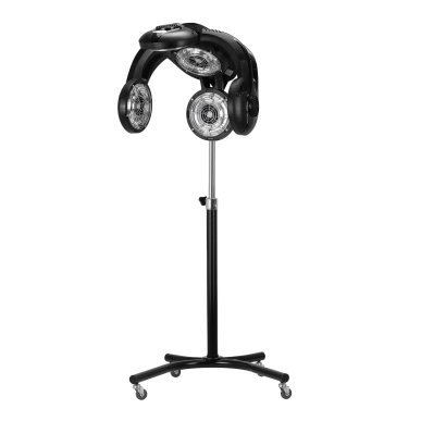 Staande infrazone Gabbiano GL-505S zwart voor dagelijks kapperswerk en salonbehandelingen met gecontroleerde warmte