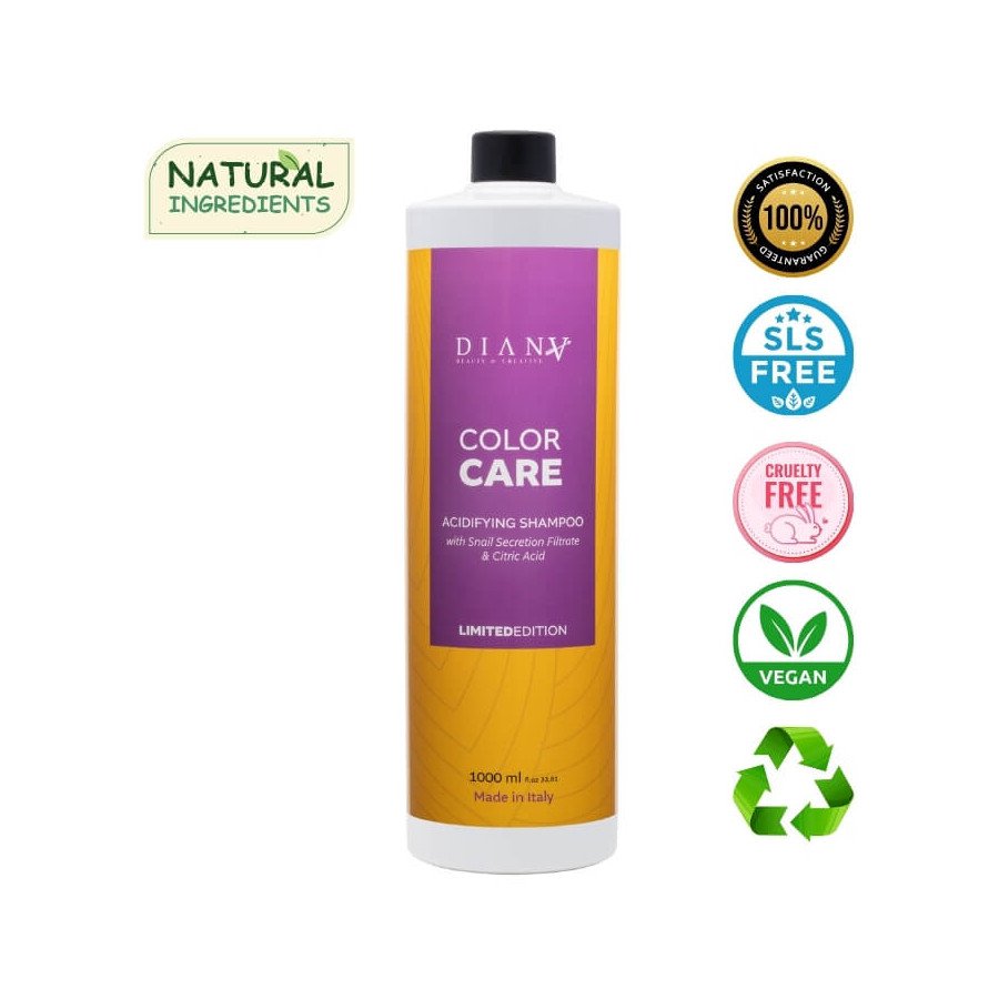 Color Care 1000ml organic shampoo with snail secretion filter and citric acid, limited edition.