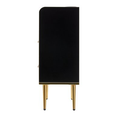 Kappers trolley Gabbiano Trix goud zwart voor professionele organisatie van tools, accessoires en salonproducten