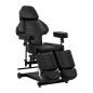 Hydraulische tattoo stoel Pro Ink 601A zwart voor professionele salons en tattoo- en bodyartbehandelingen met werkcomfort