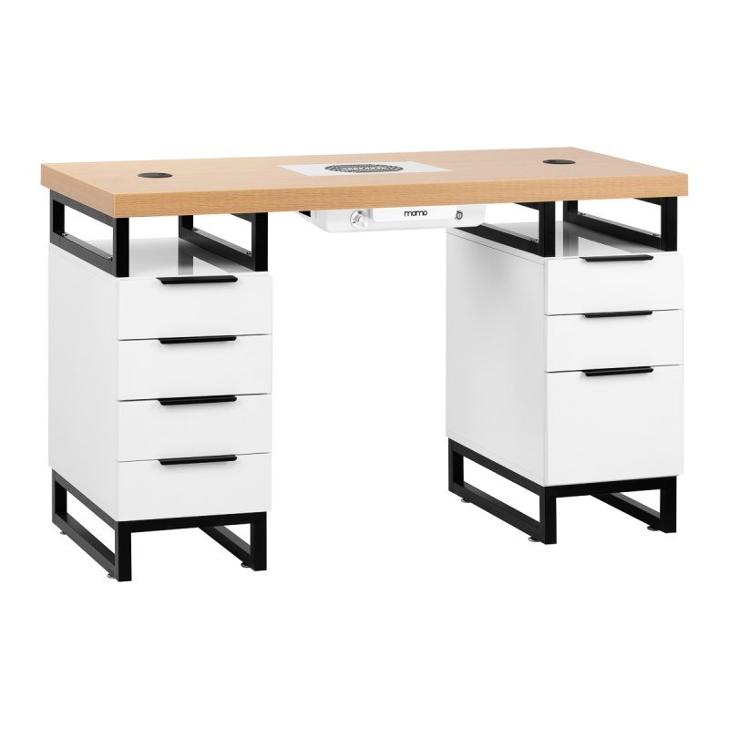 Professionele nageltafel met stofafzuiger MOMO L02 voor manicure en pedicure en nagelfreeswerk in professionele salons Professionele nageltafel met stofafzuiger MOMO L02 voor manicure en pedicure en nagelfreeswerk in professionele salons