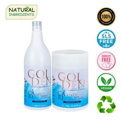 GOLDEN Care BLUE set shampooing + masque capillaire 1000ml + 1000g