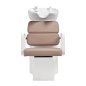 Professionele kapperswasunit Gabbiano Porto wit beige als Head Spa-bed voor comfortabele haarverzorging in de salon
