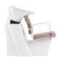 Professionele kapperswasunit Gabbiano Porto wit beige als Head Spa-bed voor comfortabele haarverzorging in de salon