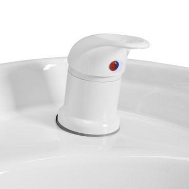 Professionele kapperswasunit Gabbiano Porto wit beige als Head Spa-bed voor comfortabele haarverzorging in de salon