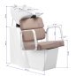 Professionele kapperswasunit Gabbiano Porto wit beige als Head Spa-bed voor comfortabele haarverzorging in de salon