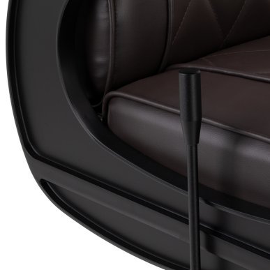 Professionele barberstoel Hair System BM88066B bruin voor barbershop en herensalon met verstelbaar comfort voor dagelijks