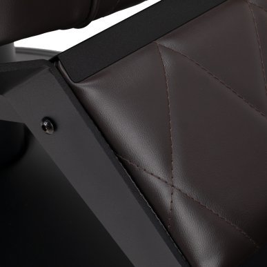 Professionele barberstoel Hair System BM88066B bruin voor barbershop en herensalon met verstelbaar comfort voor dagelijks