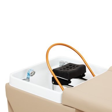 Professioneel Head Spa haarwasbed Gabbiano Maldives beige voor kapsalon, hoofdhuidverzorging en comfortabele salonservice