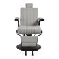 Gabbiano Levi barber chair with black frame gray without stitching at the back