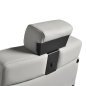 Gabbiano Levi barber chair with black frame gray without stitching at the back