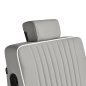 Gabbiano Levi barber chair with black frame gray without stitching at the back