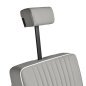 Gabbiano Levi barber chair with black frame gray without stitching at the back