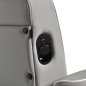 Gabbiano Levi barber chair with black frame gray without stitching at the back
