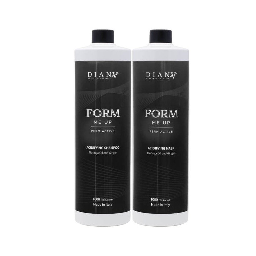 FORM ME UP organic Permanent Krullen + Volume Care set haarmasker 1000ml + shampoo 1000ml