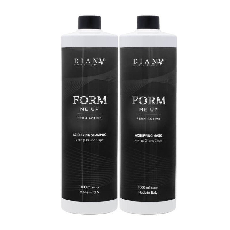 Form Me Up Perm Active Acidifying set voor krullend haar 1000 ml + 1000 ml met shampoo en haarmasker