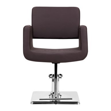 Professionele kappersstoel Gabbiano Helsinki bruin voor knippen, kleuren en styling, met comfortabel werken in de salon