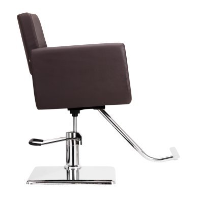 Professionele kappersstoel Gabbiano Helsinki bruin voor knippen, kleuren en styling, met comfortabel werken in de salon
