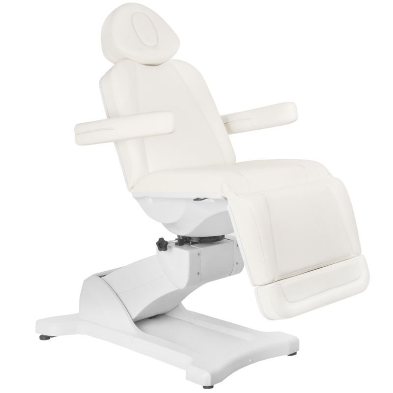 Elektrische behandelstoel Azzurro 869A wit met 4 motoren voor professionele gezichts- en lichaamsbehandelingen Elektrische behandelstoel Azzurro 869A wit met 4 motoren voor professionele gezichts- en lichaamsbehandelingen
