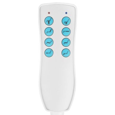 Elektrische behandelstoel Azzurro 869A wit met 4 motoren voor professionele gezichts- en lichaamsbehandelingen