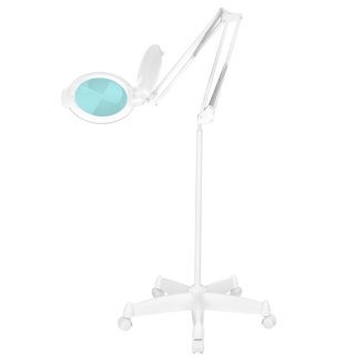 Professionele LED-loeplamp GLOW Moonlight 8013/6 wit met statief voor salon en nauwkeurig werk in de behandelruimte