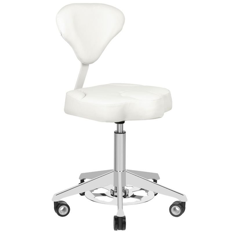Cosmetische kruk Azzurro 156F wit met bump-up regeling voor professioneel gebruik in salon, praktijk en behandelruimte