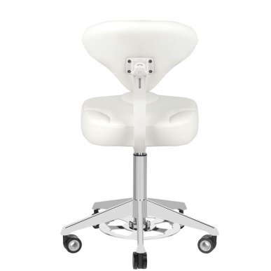 Cosmetische kruk Azzurro 156F wit met bump-up regeling voor professioneel gebruik in salon, praktijk en behandelruimte