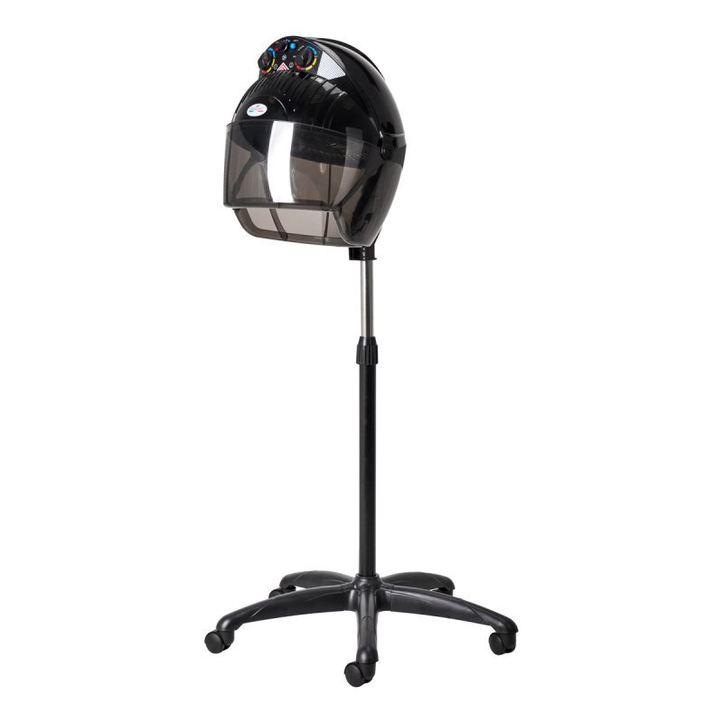 Ionische staande droogkap Gabbiano Centurion LVI-203S zwart voor professioneel drogen, styling en haarverzorging in salon