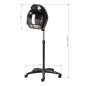 Ionische staande droogkap Gabbiano Centurion LVI-203S zwart voor professioneel drogen, styling en haarverzorging in salon