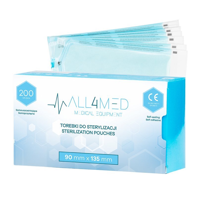 All4med Autoclavable bags 90mm x 135mm 200pcs