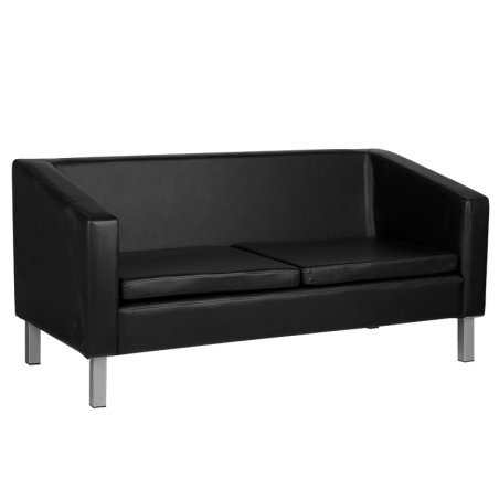 Professionele wachtbank voor salonreceptie Gabbiano BM18003 zwart voor comfortabel wachten en een georganiseerde salonontvangst