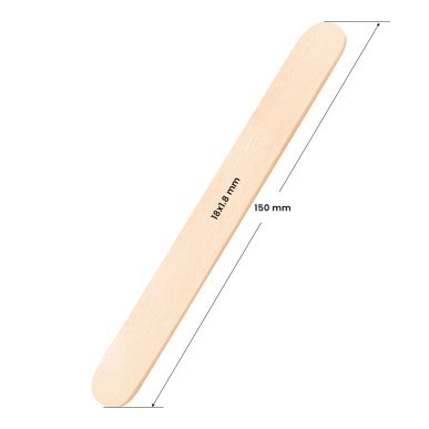 Grote houten spatels voor waxing en cosmetische behandelingen 150 x 18 x 1,8 mm, set van 150 stuks voor salons