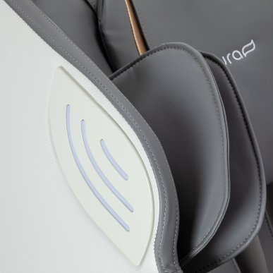 Professionele 3D-massagestoel Sakura Maximus 809 wit-grijs voor salons, spa's en wellnessruimtes met meer klantcomfort