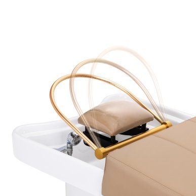 Professioneel Head Spa-wasbed Gabbiano 017 beige voor hoofdhuidrituelen, wassen en ontspannende salonbehandelingen